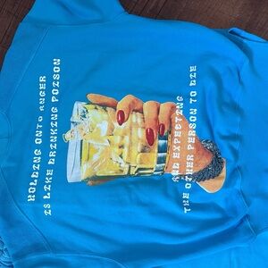 Boys Lie Turquoise Graphic mockneck Sweater set